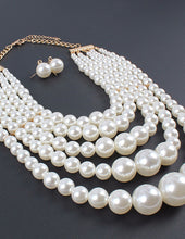 Load image into Gallery viewer, Fashion White Pearls Design Multi-layer Jewelry Set - Urban Pearls NC
